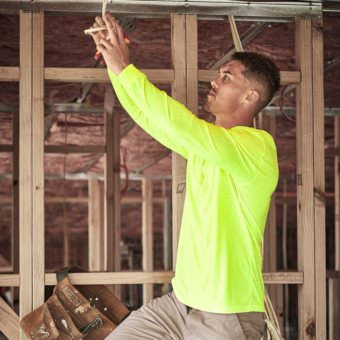 House of Uniforms The Hi Vis Tee | Long Sleeve Syzmik