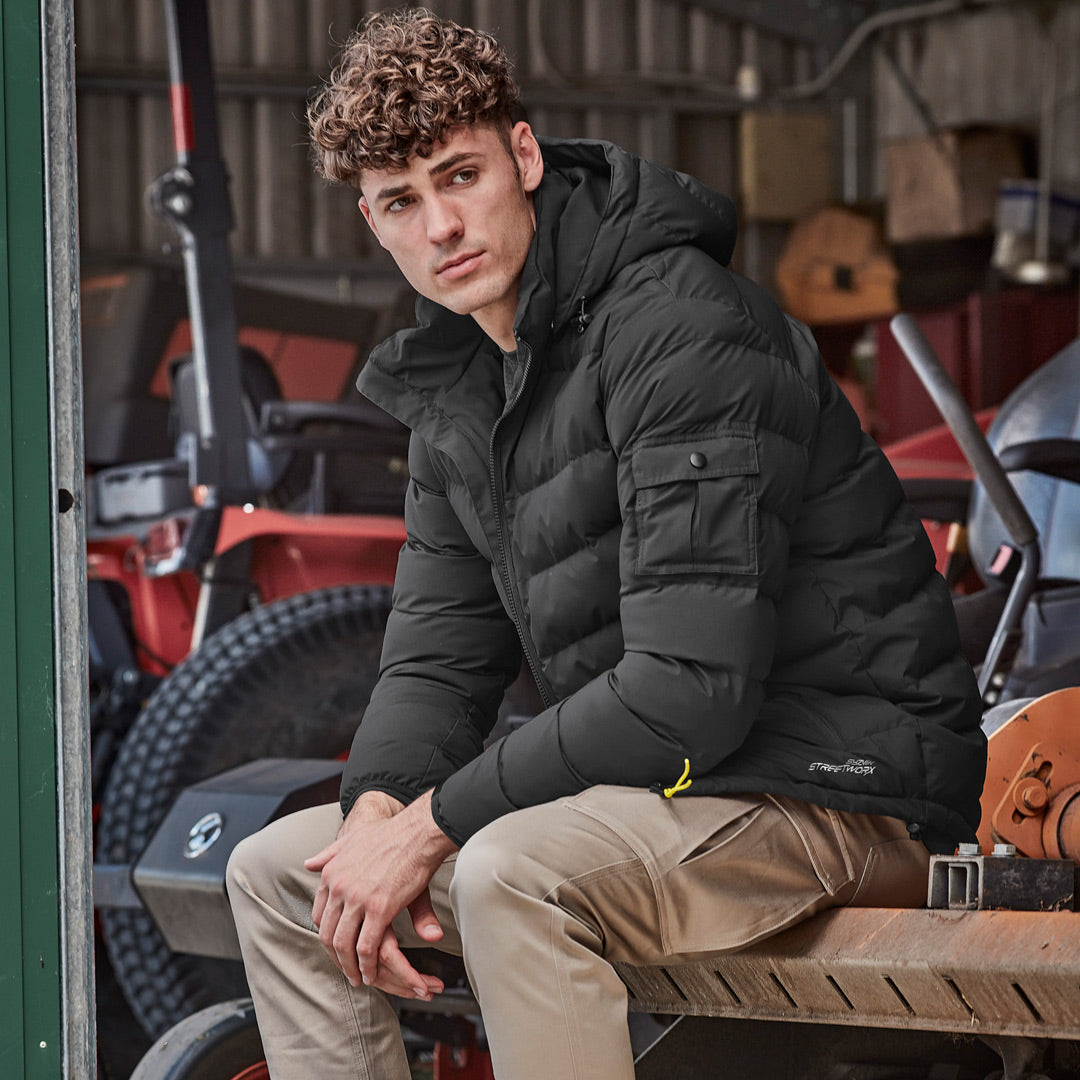 House of Uniforms The Hooded Puffer Jacket | Unisex Streetworx