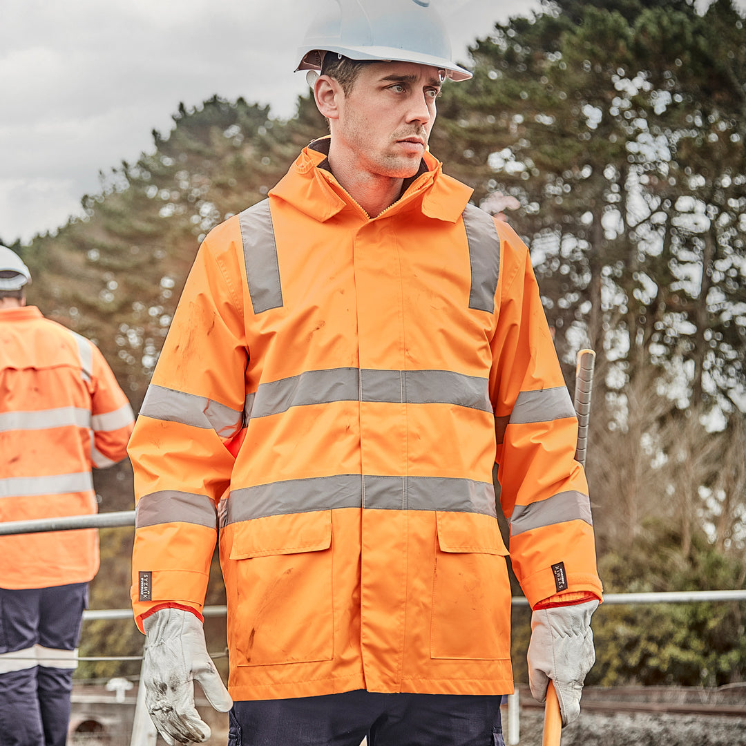 House of Uniforms The Hi Vis Vic Rail Waterproof Jacket | Adults Syzmik
