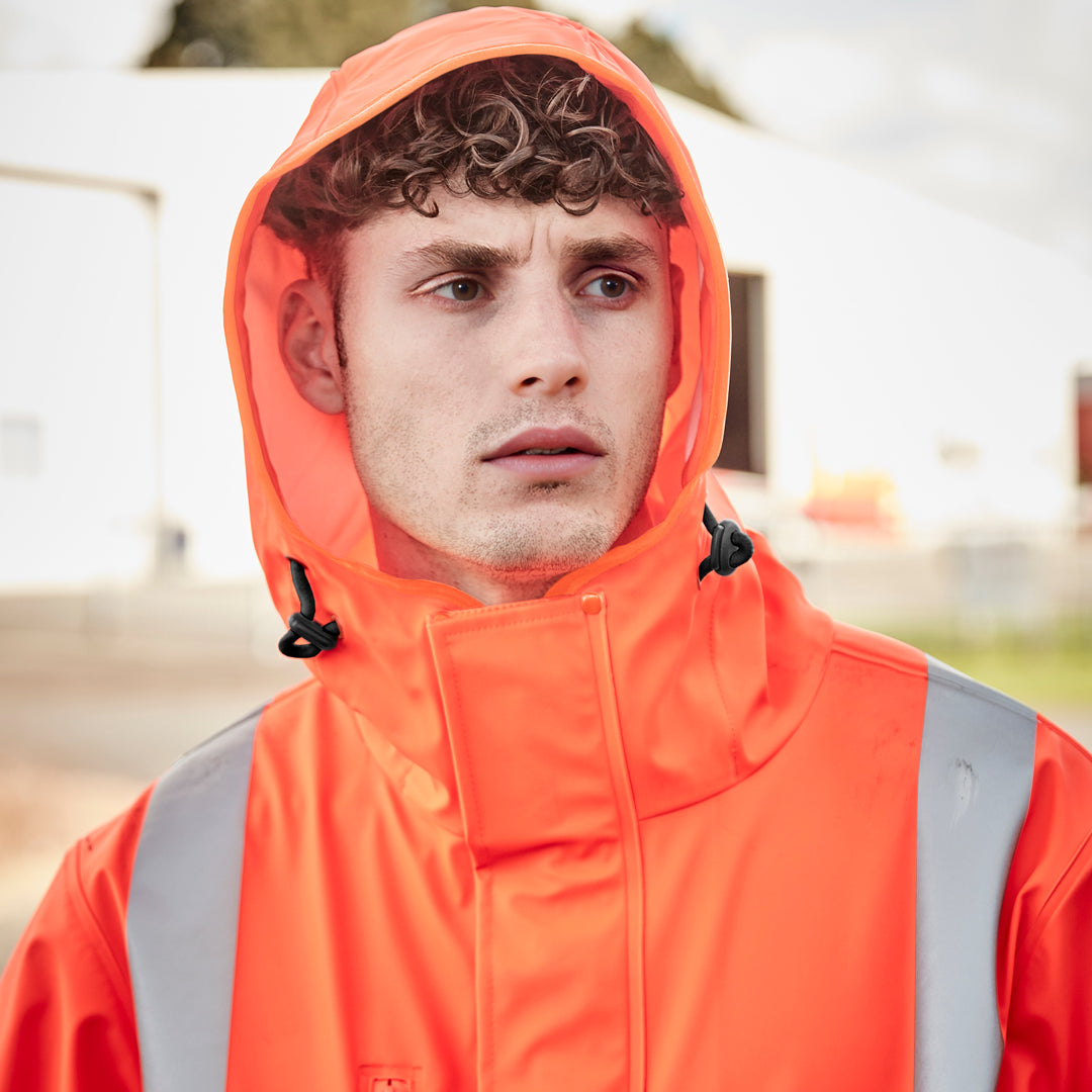 House of Uniforms The Hi Vis X Back Heavy Duty Jacket | Adults Syzmik
