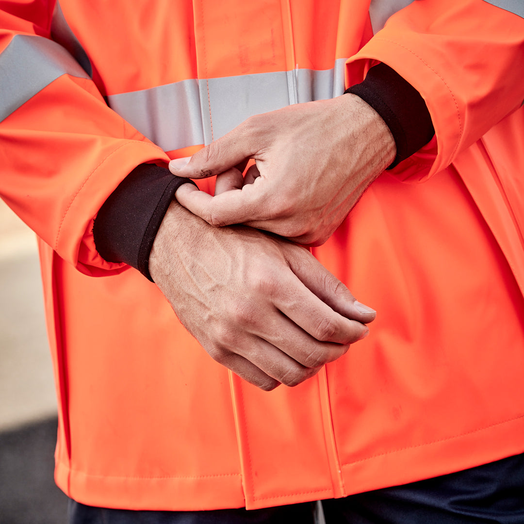 House of Uniforms The Hi Vis X Back Heavy Duty Jacket | Adults Syzmik