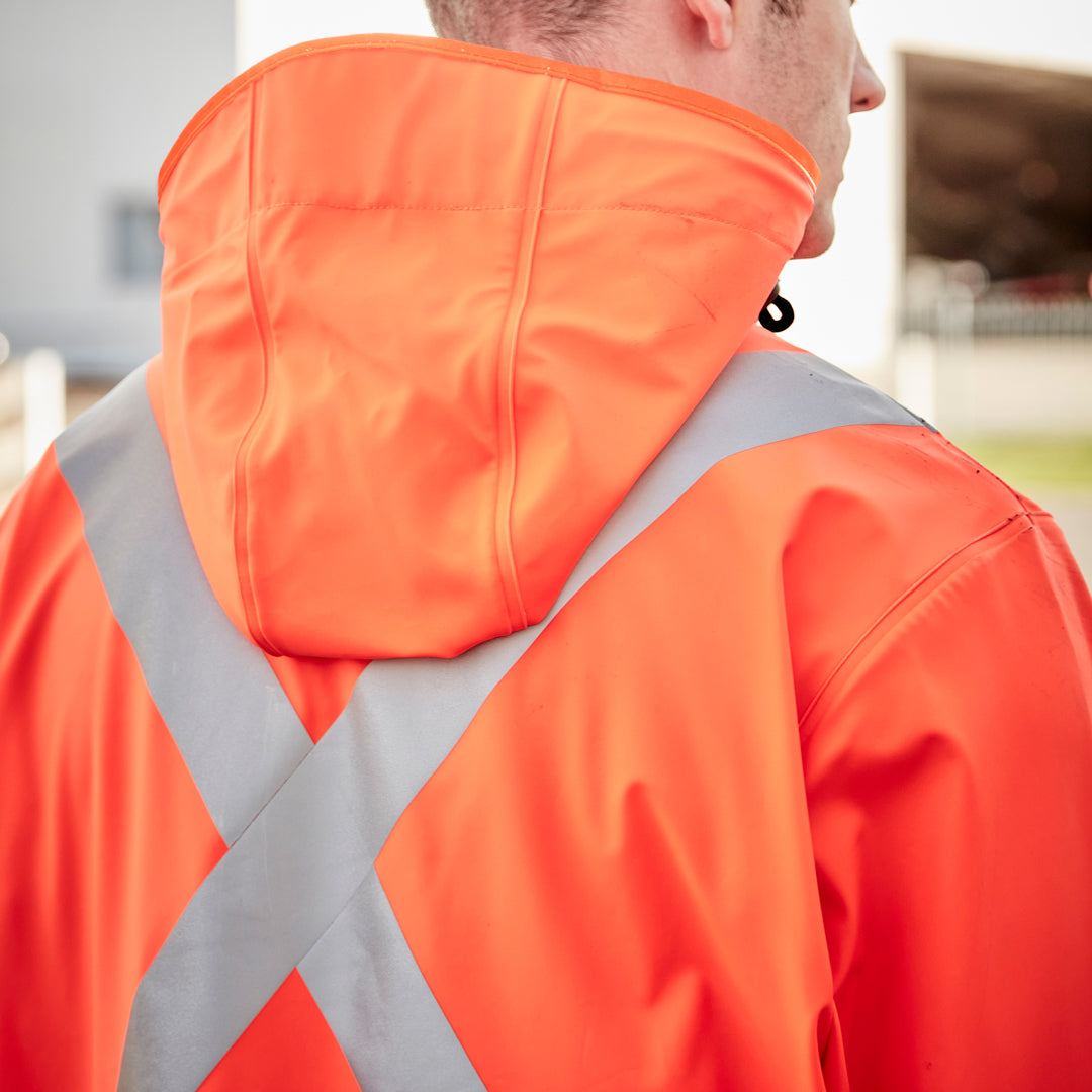 House of Uniforms The Hi Vis X Back Heavy Duty Jacket | Adults Syzmik