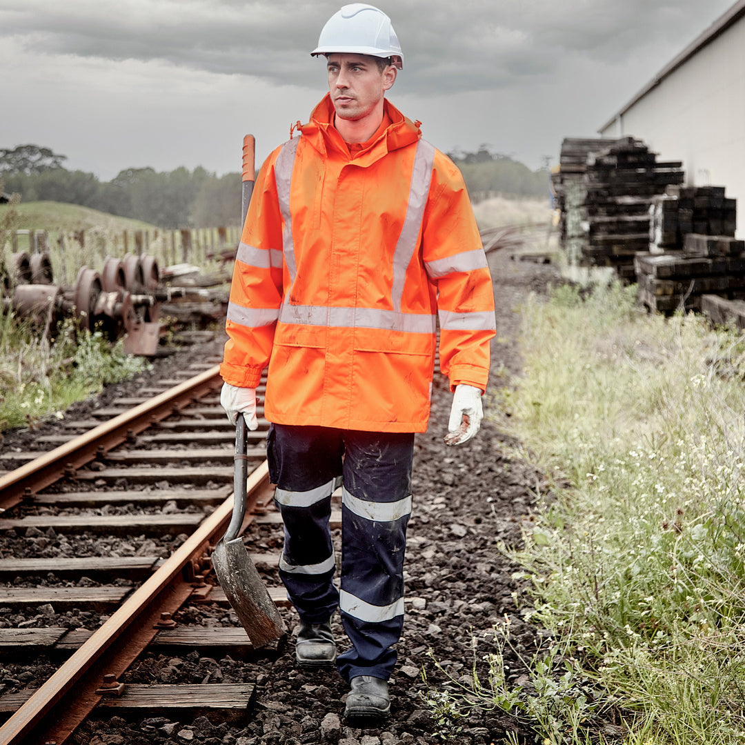 House of Uniforms The Ultralite X Back Waterproof Jacket | Unisex Syzmik