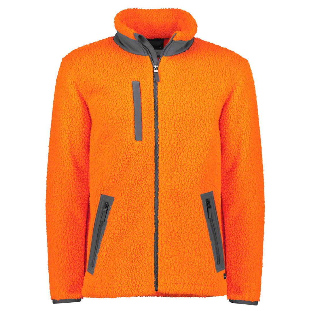 House of Uniforms The Full Zip Boucle Fleece Jacket | Adults Streetworx Hi Vis Orange