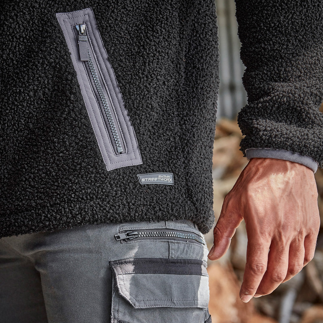 House of Uniforms The Full Zip Boucle Fleece Jacket | Adults Streetworx