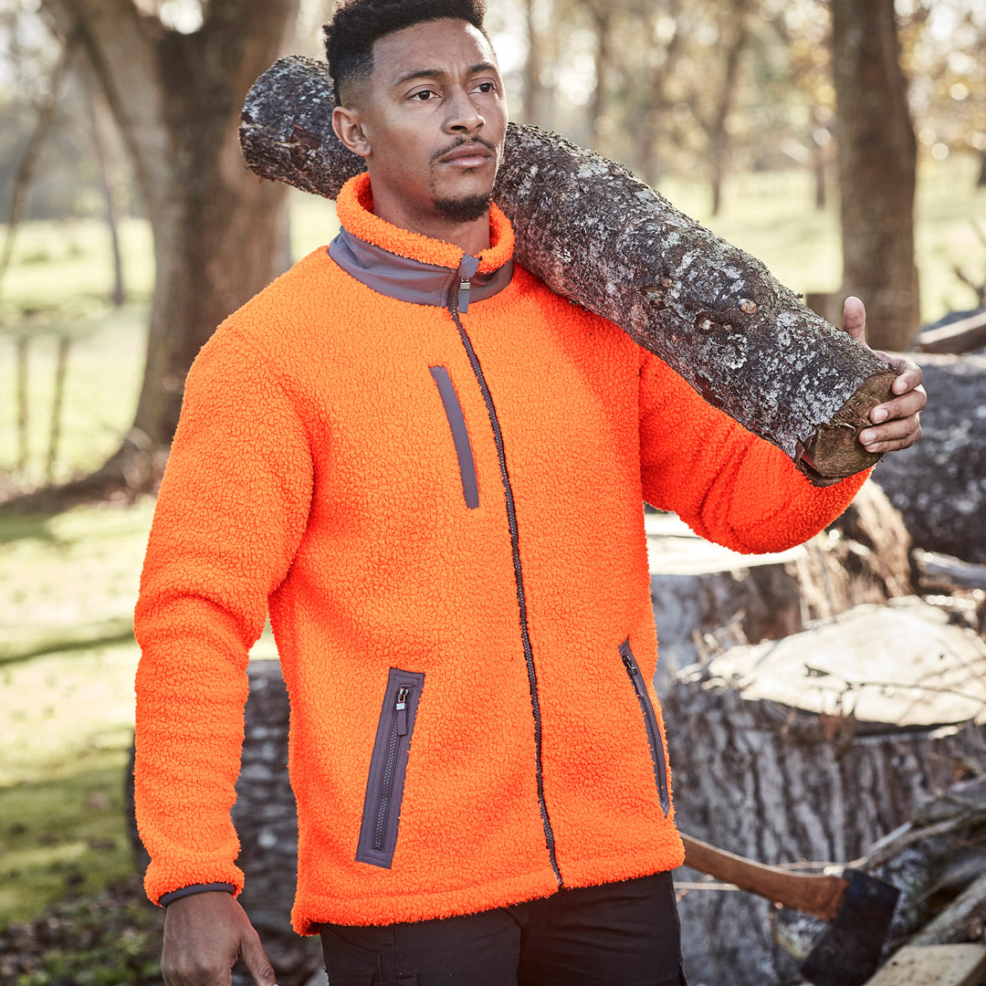 House of Uniforms The Full Zip Boucle Fleece Jacket | Adults Streetworx