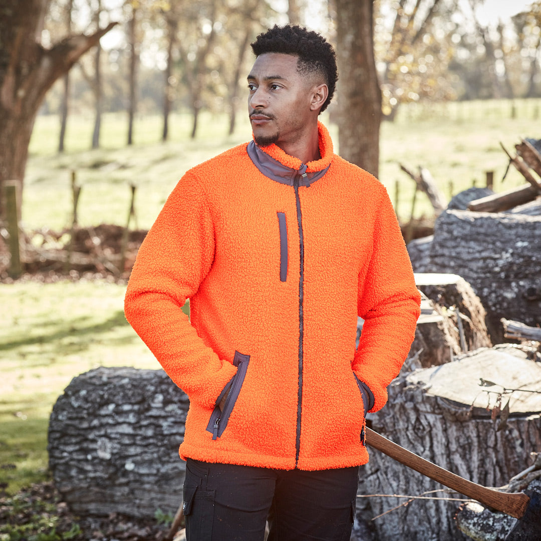 House of Uniforms The Full Zip Boucle Fleece Jacket | Adults Streetworx