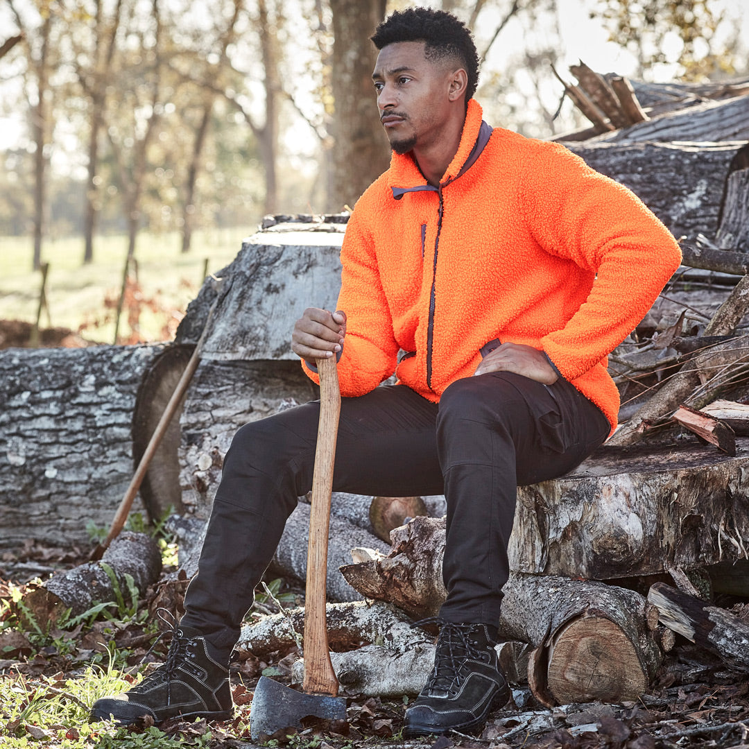 House of Uniforms The Full Zip Boucle Fleece Jacket | Adults Streetworx