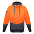 House of Uniforms The Hi Vis Textured Jacquard Hoodie | Pullover | Unisex Syzmik Orange/Charcoal