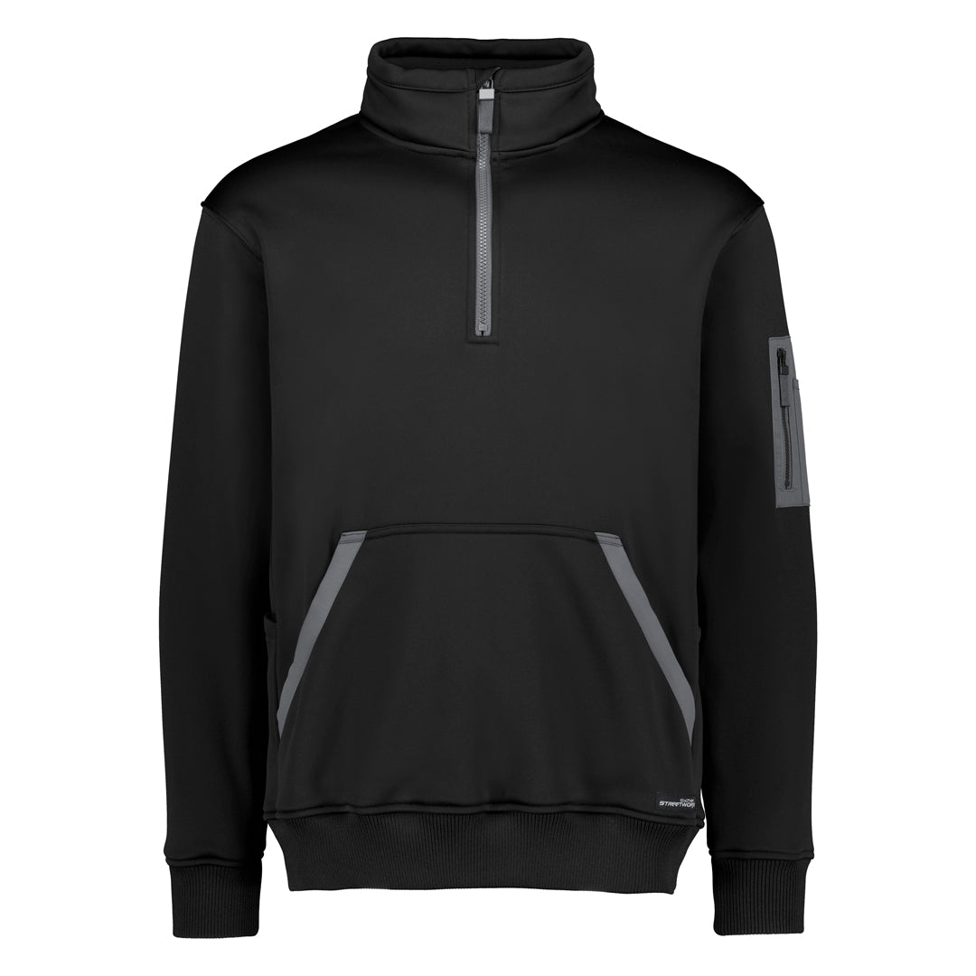 House of Uniforms The Water Resistant Zip Jumper | Adults Streetworx Black