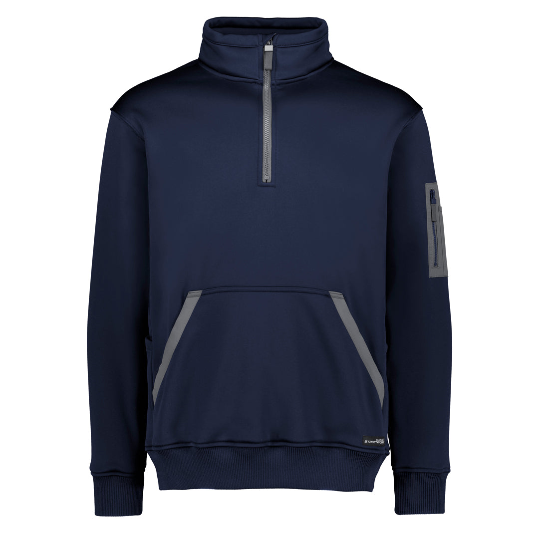 House of Uniforms The Water Resistant Zip Jumper | Adults Streetworx Navy