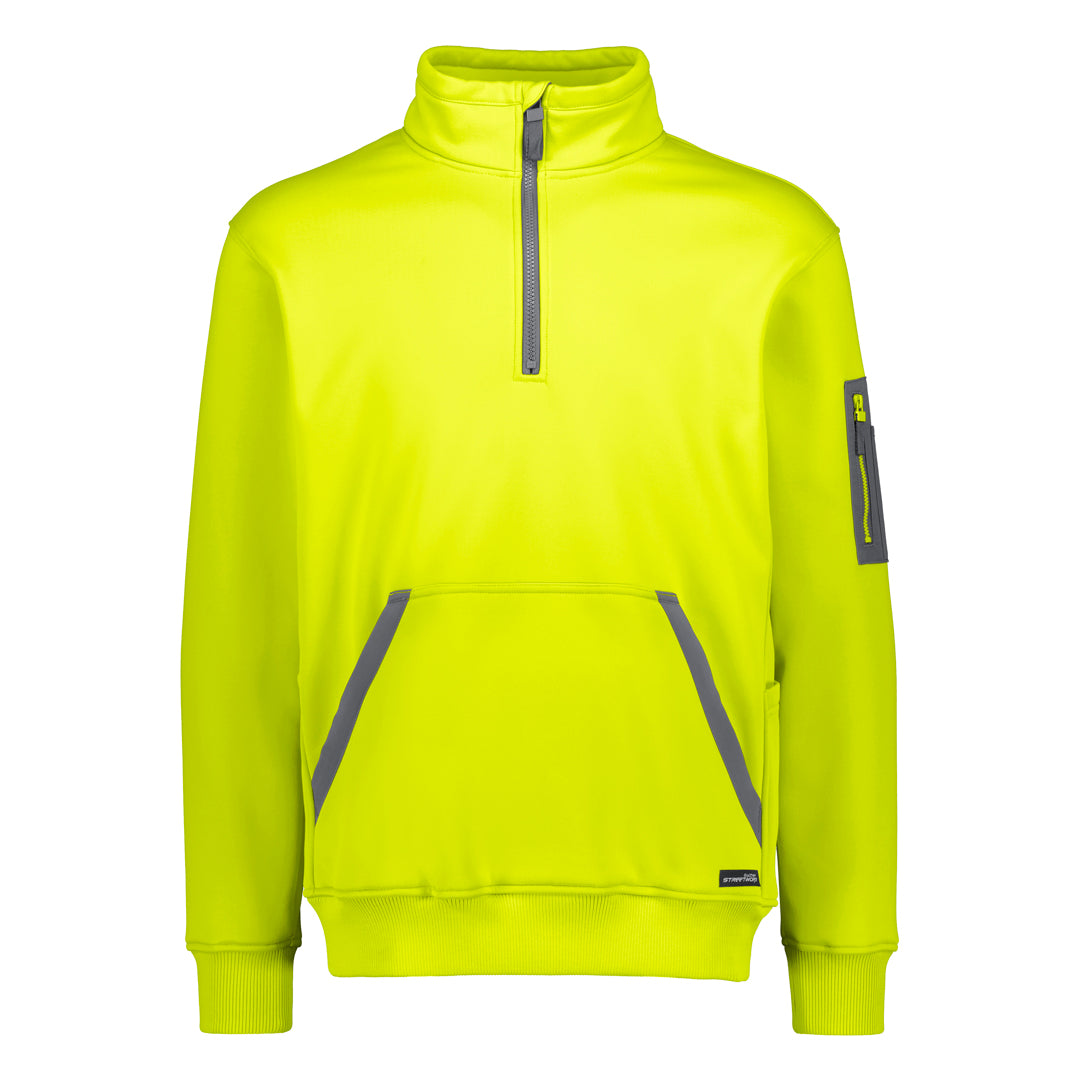 House of Uniforms The Water Resistant Zip Jumper | Adults Streetworx Hi Vis Yellow