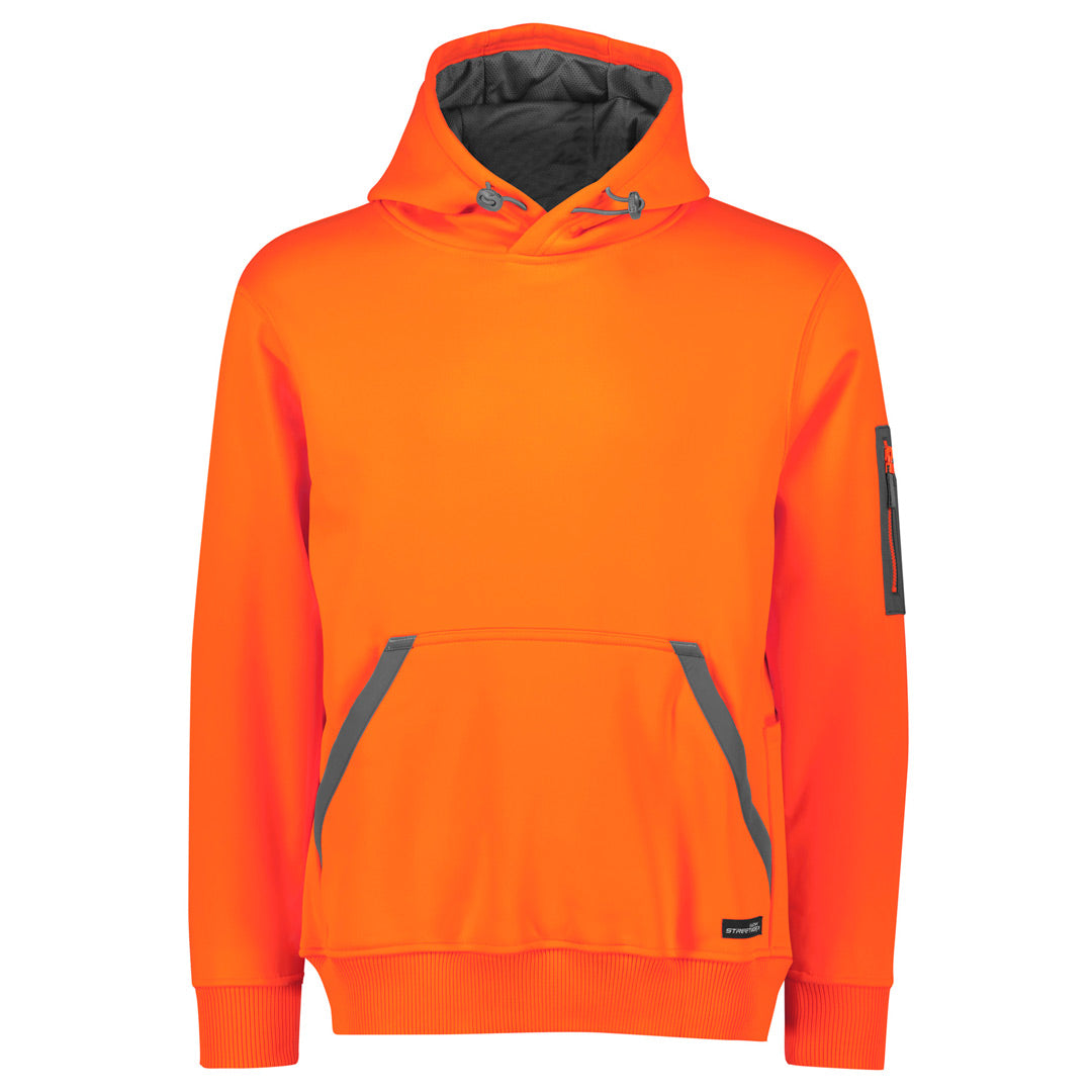 House of Uniforms The Water Resistant Hoodie | Adults Streetworx Hi Vis Orange