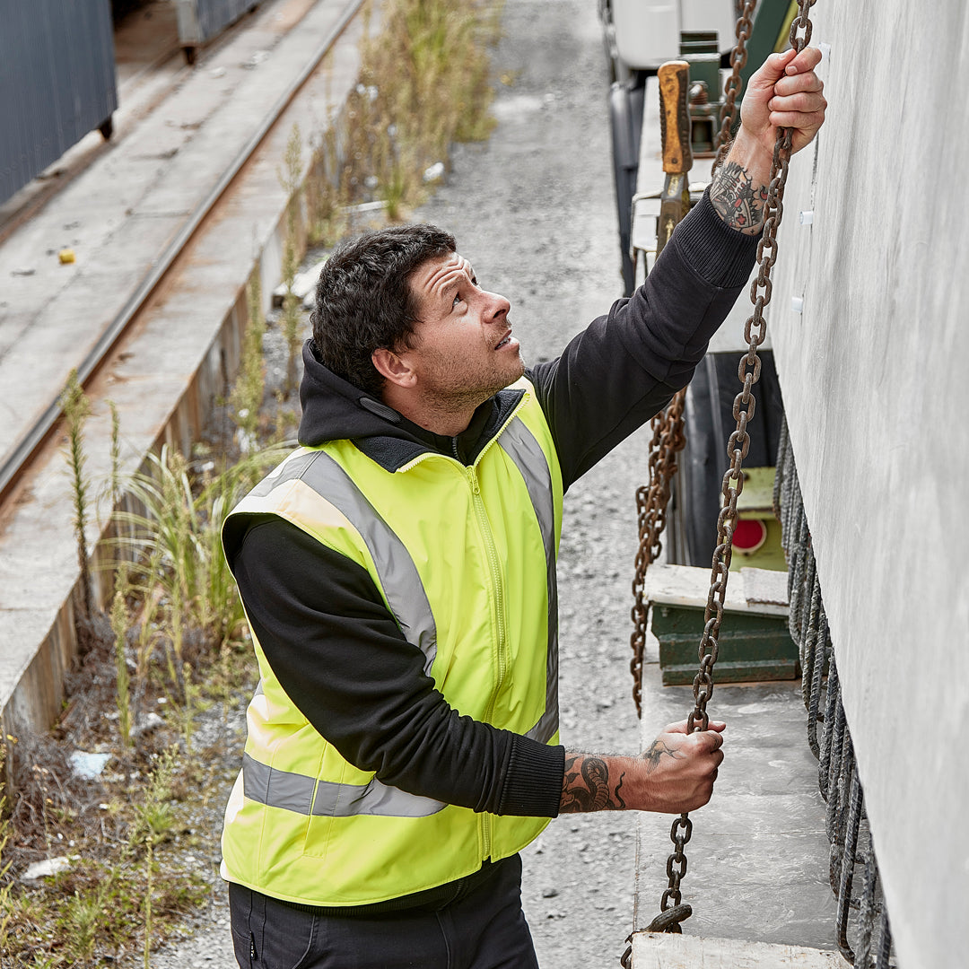 House of Uniforms The Hi Vis Waterproof Reversible Vest | Adults Syzmik