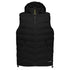 House of Uniforms The Hooded Puffer Vest | Unisex Streetworx Black