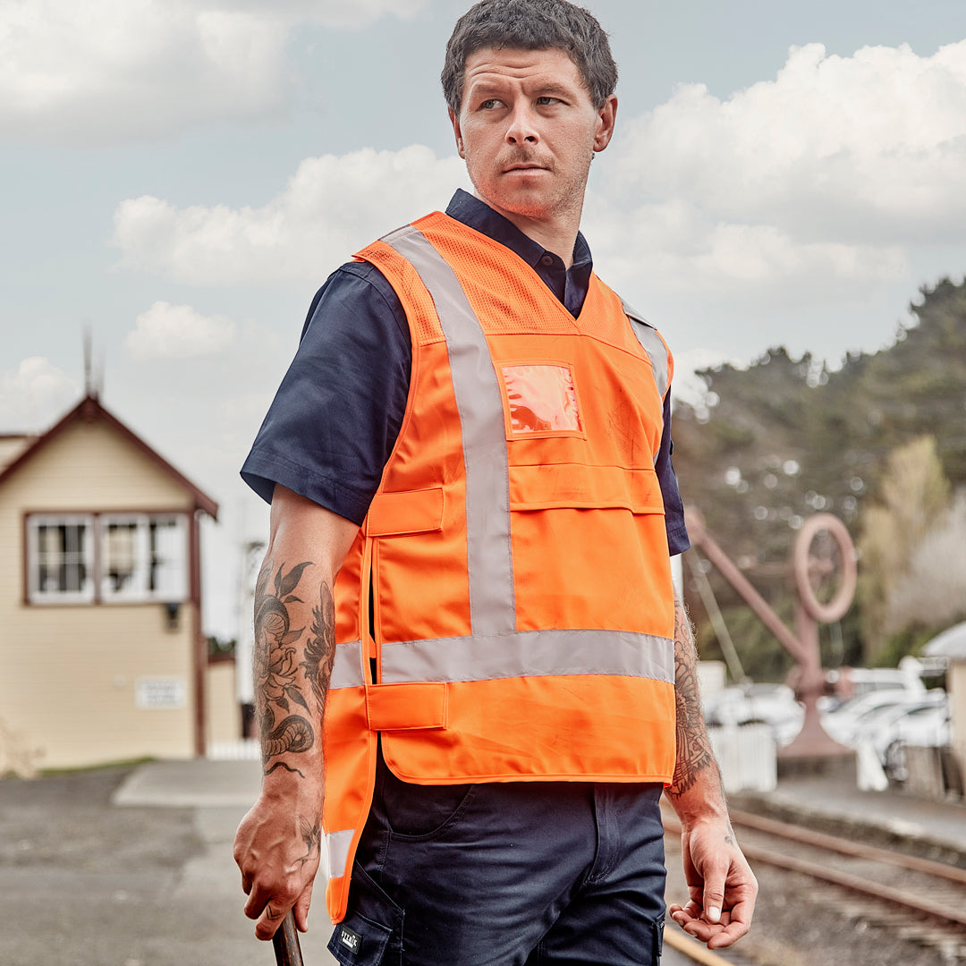 House of Uniforms The NSW Rail Hi Vis Vest | Adults Syzmik