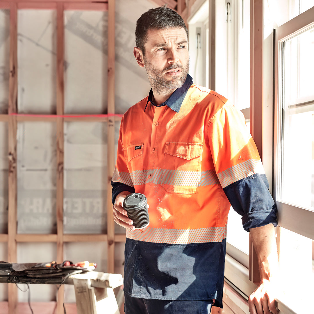 House of Uniforms The Rugged Segmented Shirt | Mens | Long Sleeve Syzmik