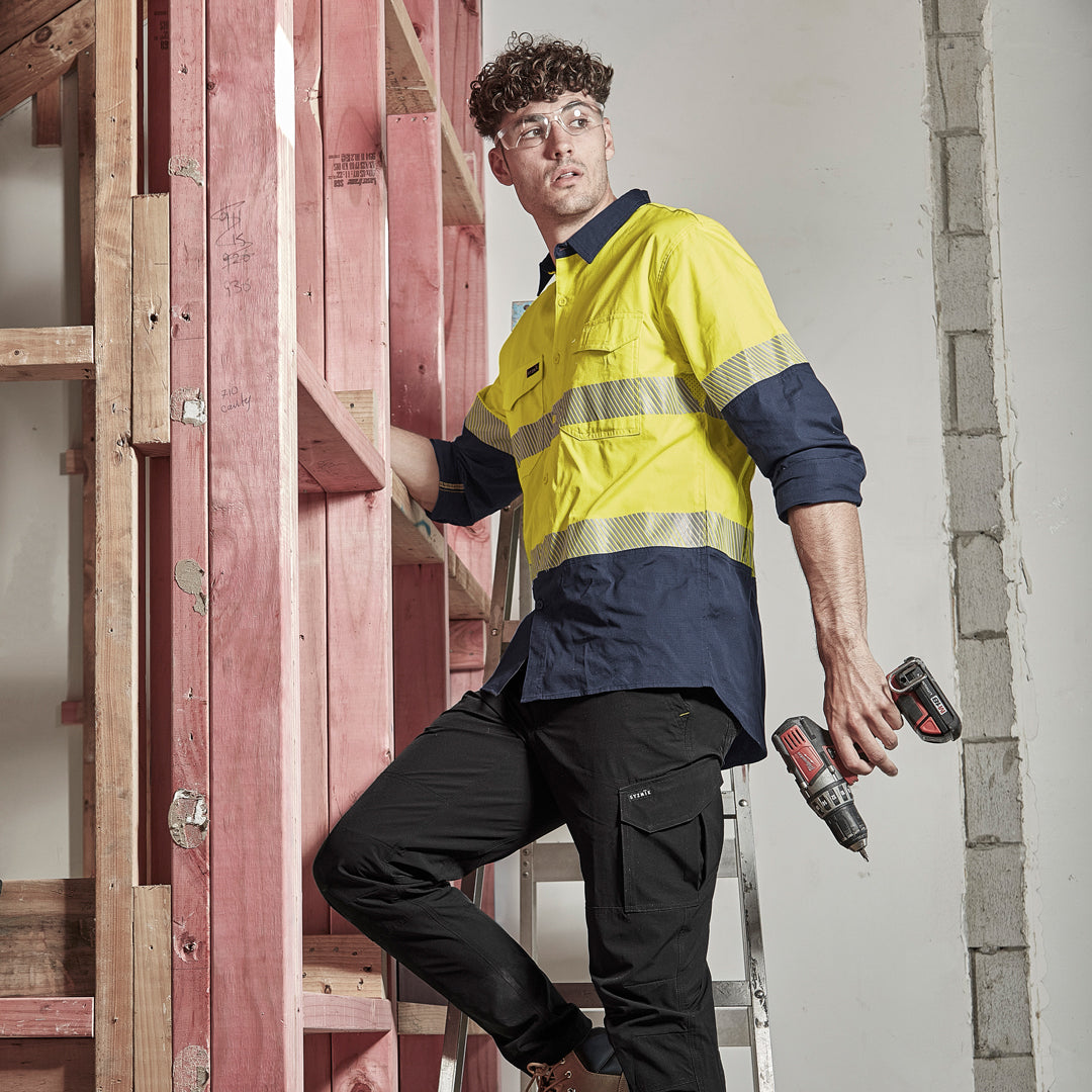 House of Uniforms The Rugged Segmented Shirt | Mens | Long Sleeve Syzmik