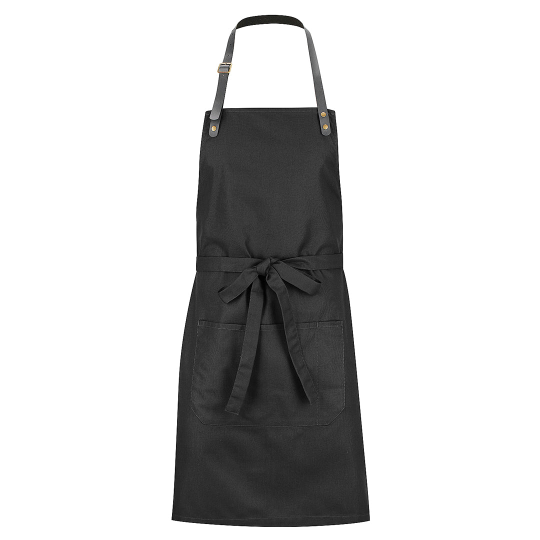 House of Uniforms The Manhattan Apron | Bib Identitee Black