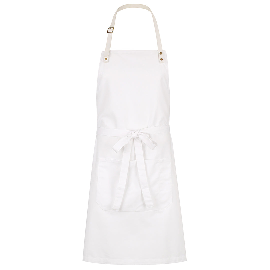 House of Uniforms The Manhattan Apron | Bib Identitee White