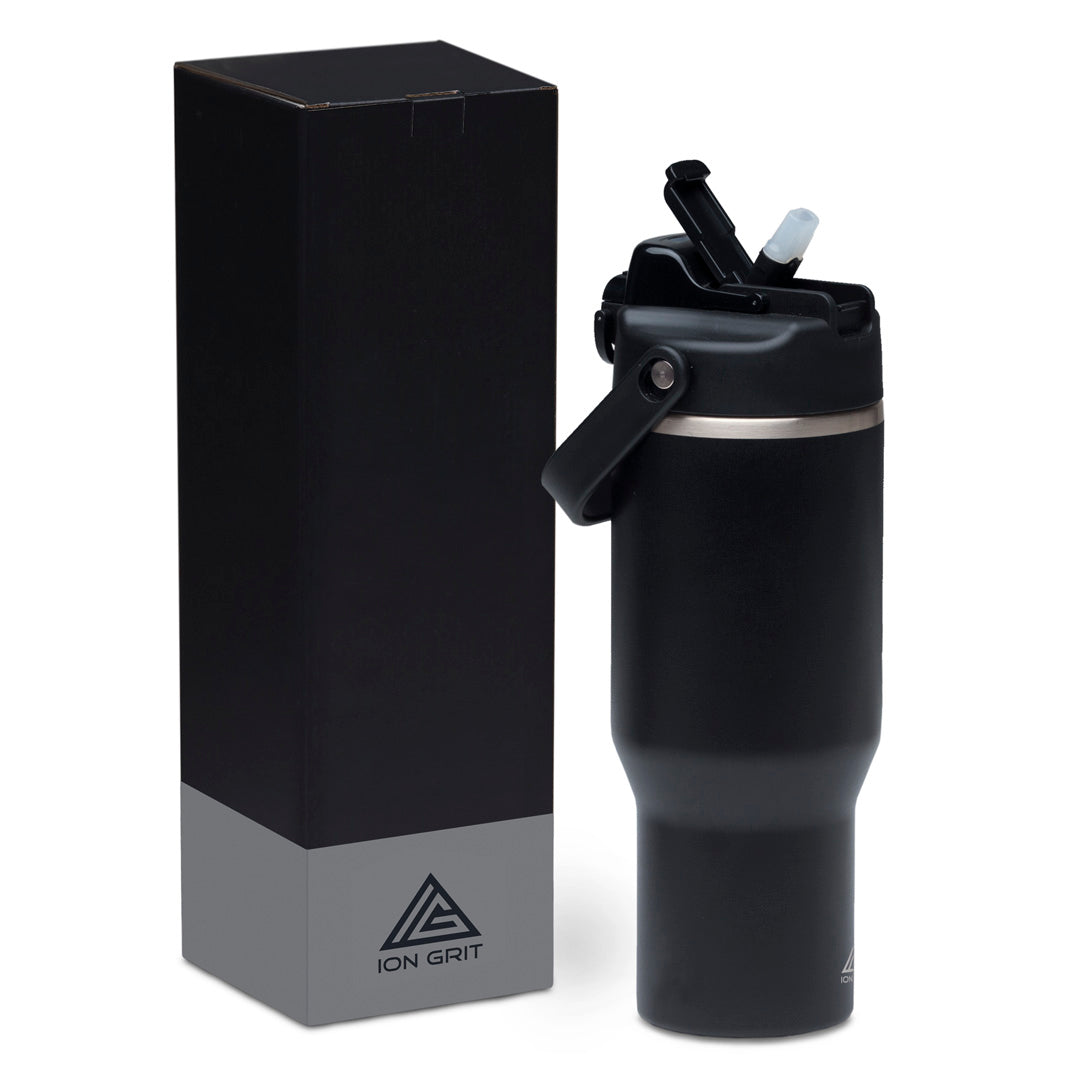 House of Uniforms The ChillGuard Bottle | 1 Litre Ion Grit Black