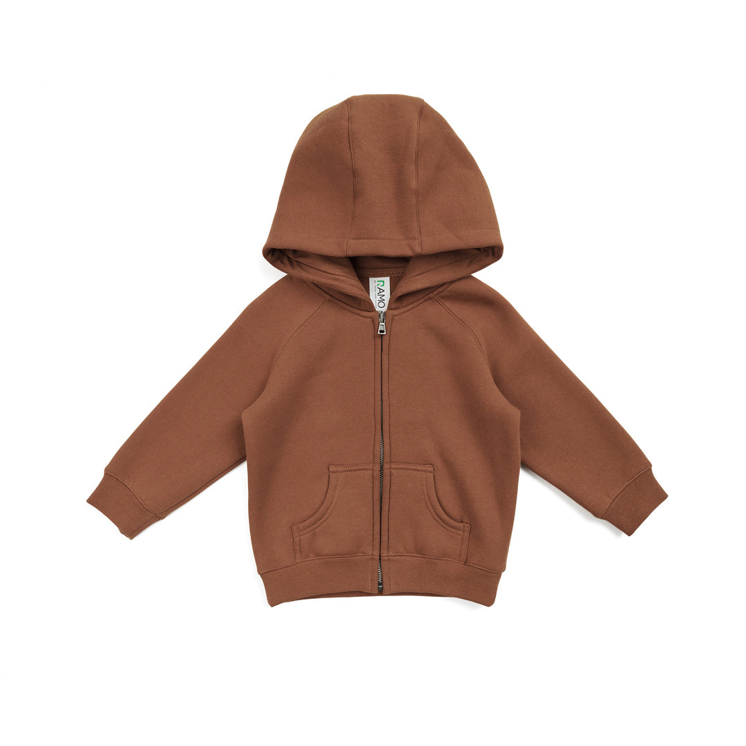 House of Uniforms The Cotton Care Zip Hoodie | Infants Ramo Toffee