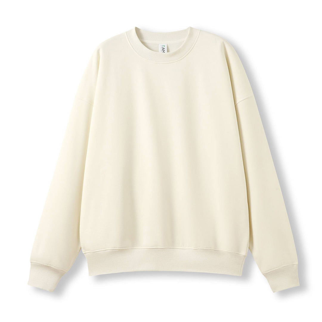 House of Uniforms The Easy Fit Crew Neck Fleece Jumper | Adults Ramo Cream