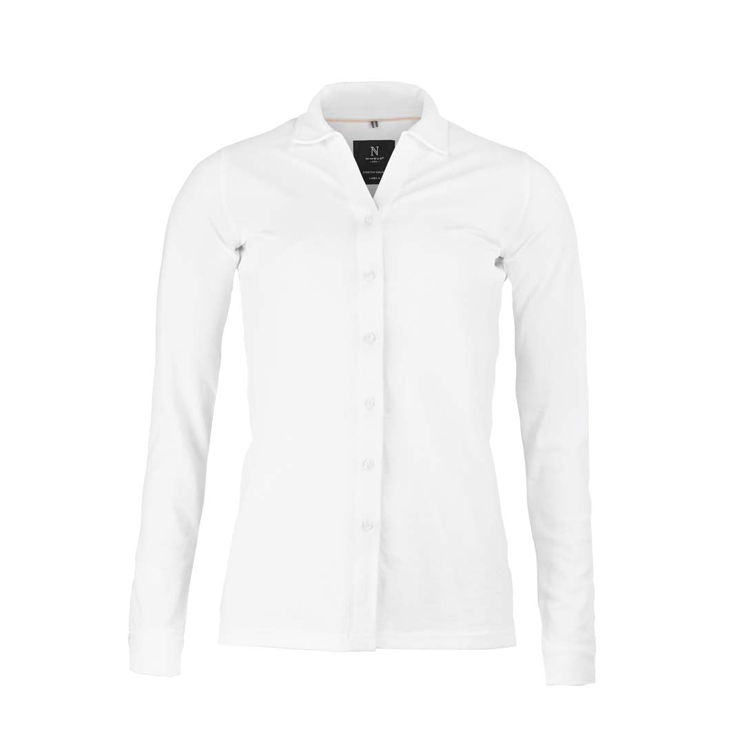 House of Uniforms The Kingston Pique Shirt | Ladies Nimbus White