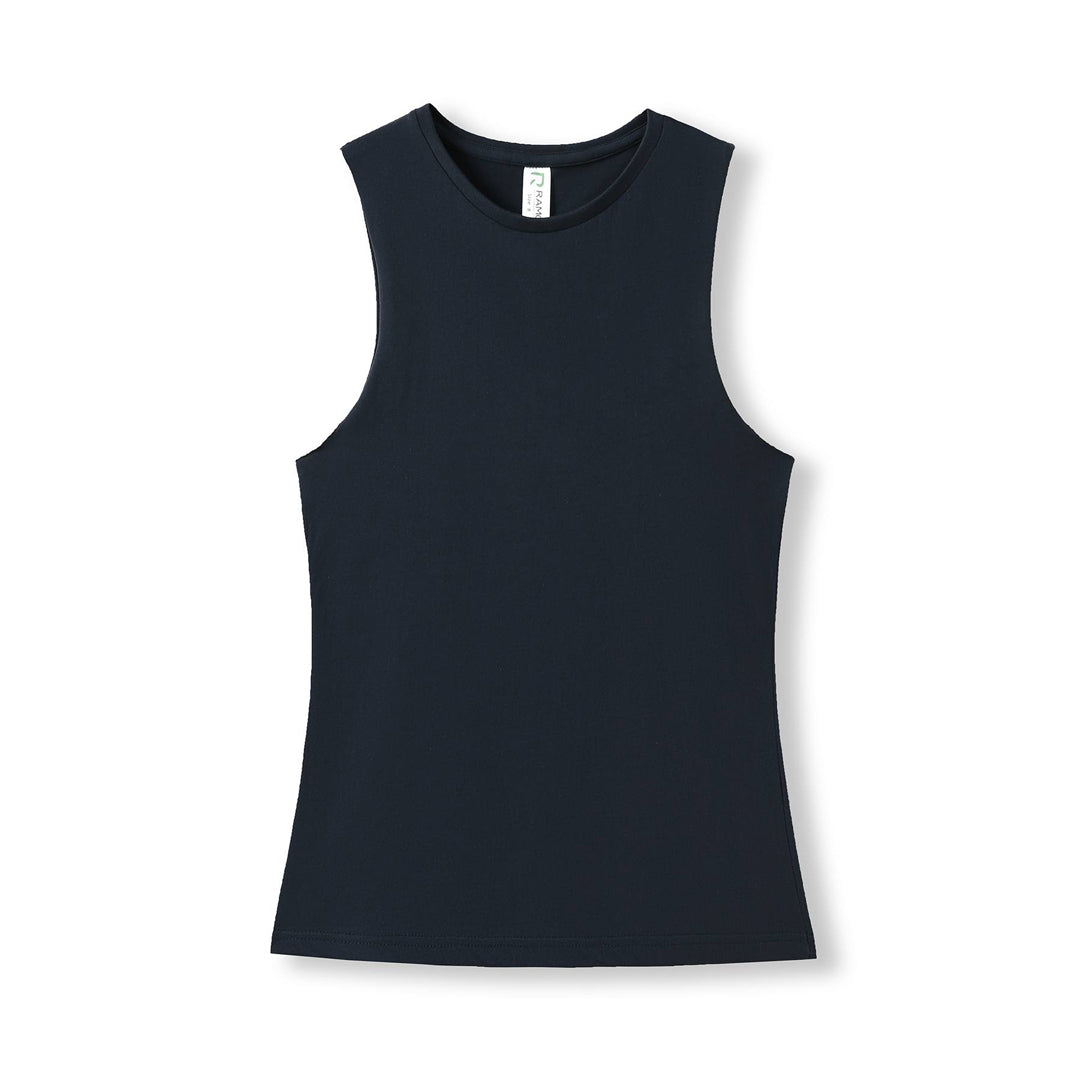 House of Uniforms The Combed Cotton Tank | Ladies Ramo Navy