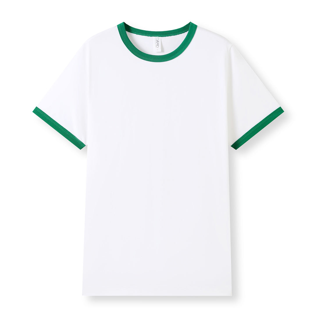 House of Uniforms The Ringer Tee | Adults Ramo White/Kelly Green