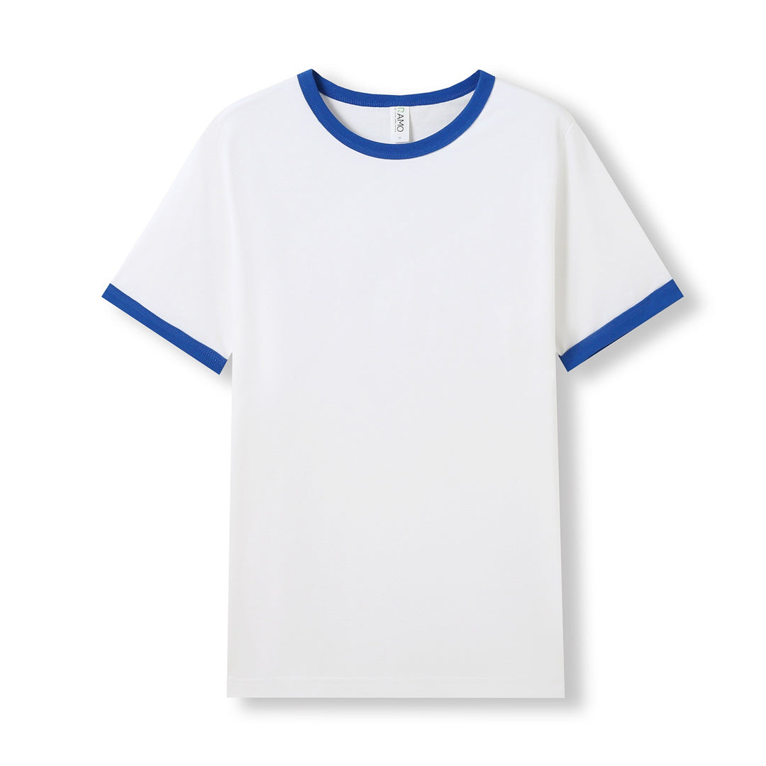 House of Uniforms The Ringer Tee | Adults Ramo White/Royal