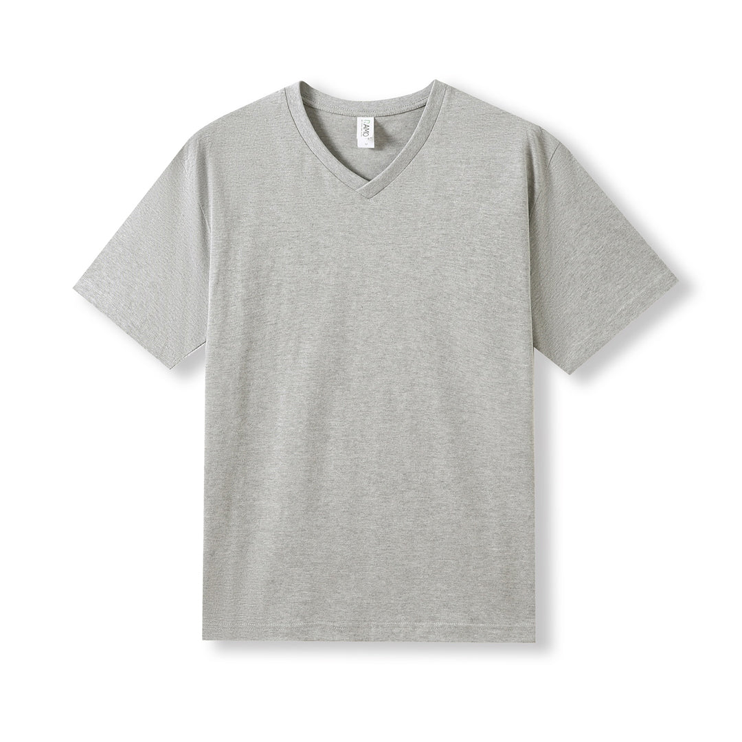 House of Uniforms The V-Neck Tee | Mens | Slim Fit Ramo Grey Marle