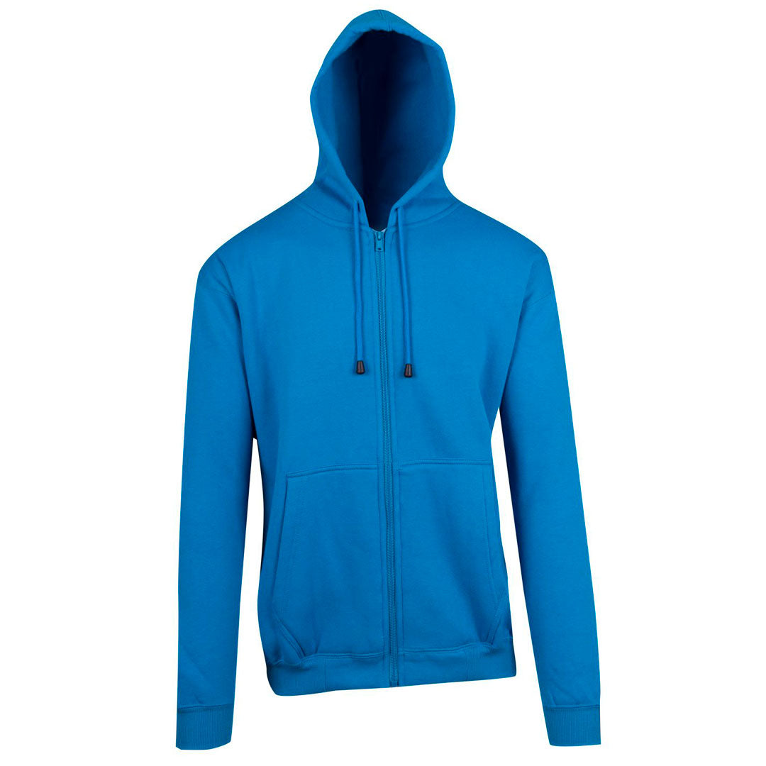 House of Uniforms The Kangaroo Pocket Zipped Hoodie | Mens Ramo Azure