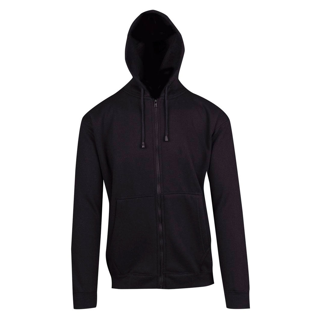 House of Uniforms The Kangaroo Pocket Zipped Hoodie | Mens Ramo Black