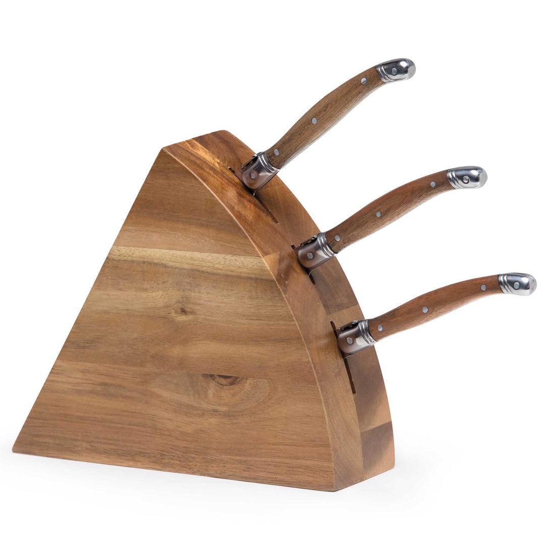 House of Uniforms The Wedge Cheese Knife Block Set Po 'Di Fame Wood