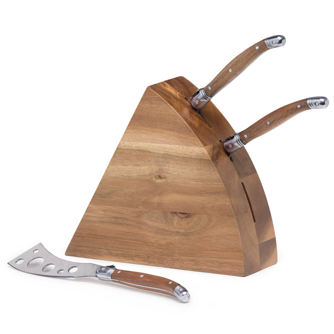 House of Uniforms The Wedge Cheese Knife Block Set Po 'Di Fame