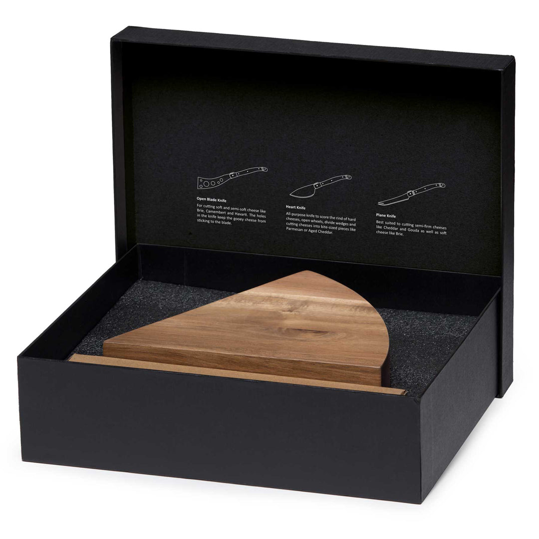 House of Uniforms The Wedge Cheese Knife Block Set Po 'Di Fame