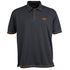 House of Uniforms The Cool Dry Polo | Mens | Short Sleeve Stencil Charcoal/Orange