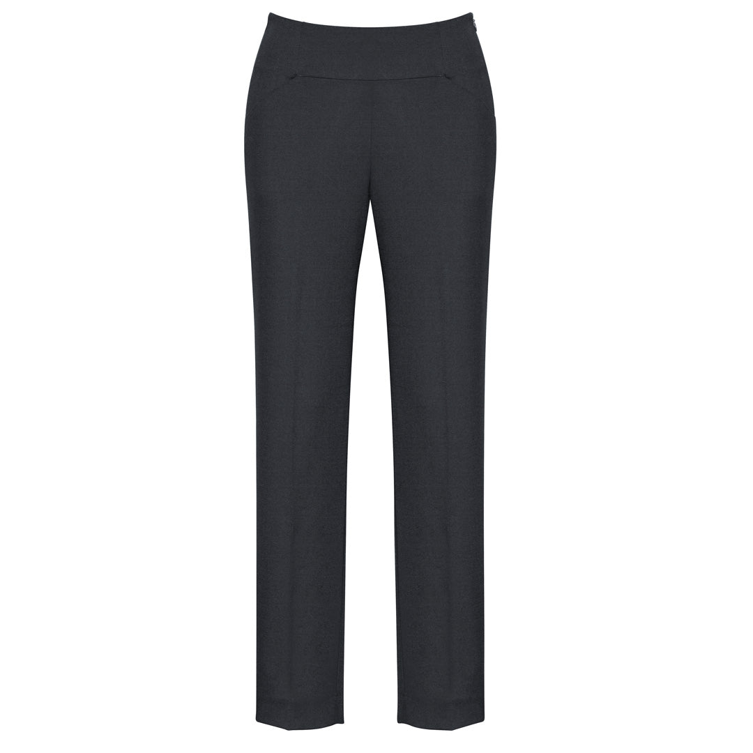 House of Uniforms The Cool Stretch Bandless Slim Pant | Ladies Biz Corporates Charcoal