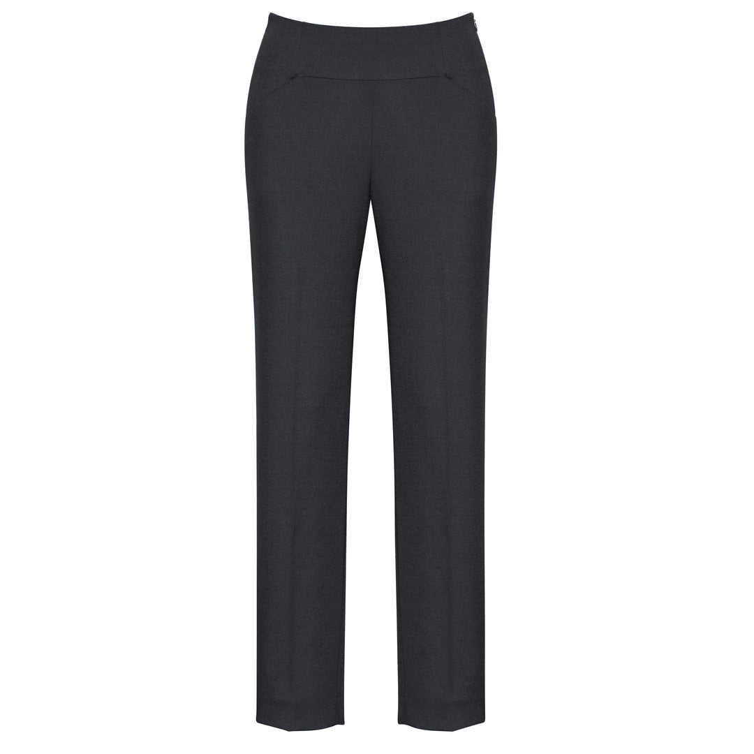 House of Uniforms The Cool Stretch Bandless Slim Pant | Ladies Clearance Biz Corporates Charcoal