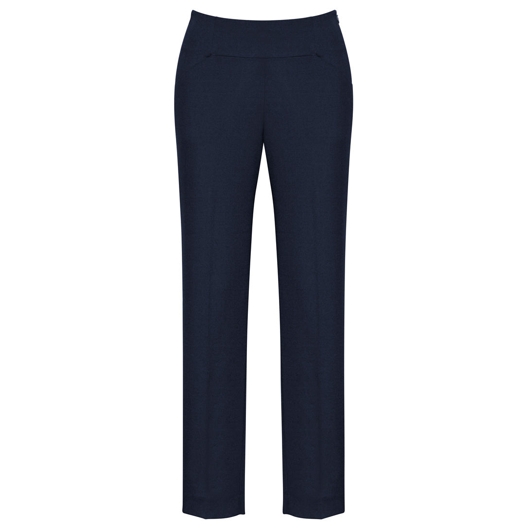 House of Uniforms The Cool Stretch Bandless Slim Pant | Ladies Biz Corporates Navy