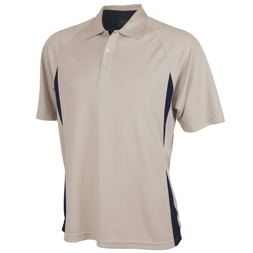 House of Uniforms The Arctic Polo | Mens | Short Sleeve Stencil Sand