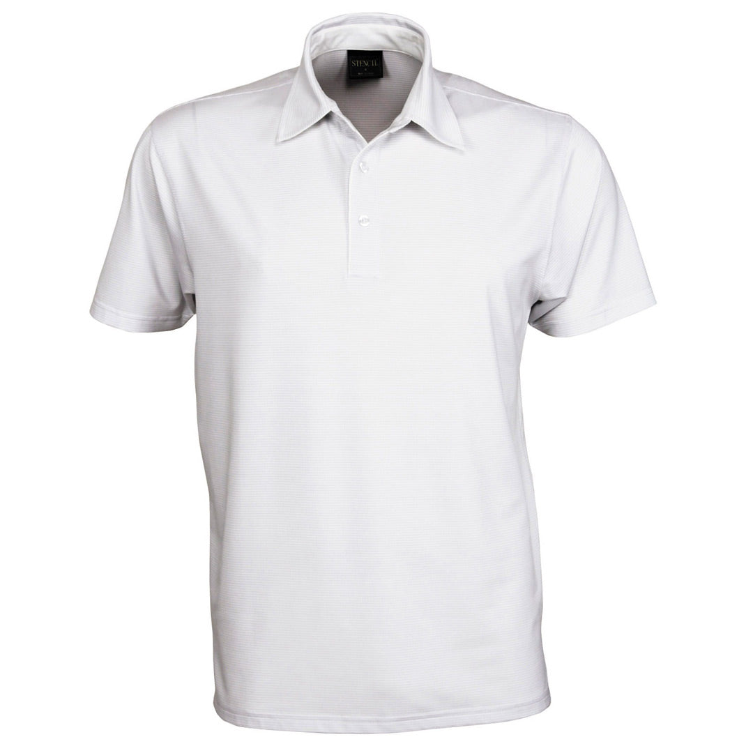 House of Uniforms The Silvertech Polo | Mens | Short Sleeve Stencil