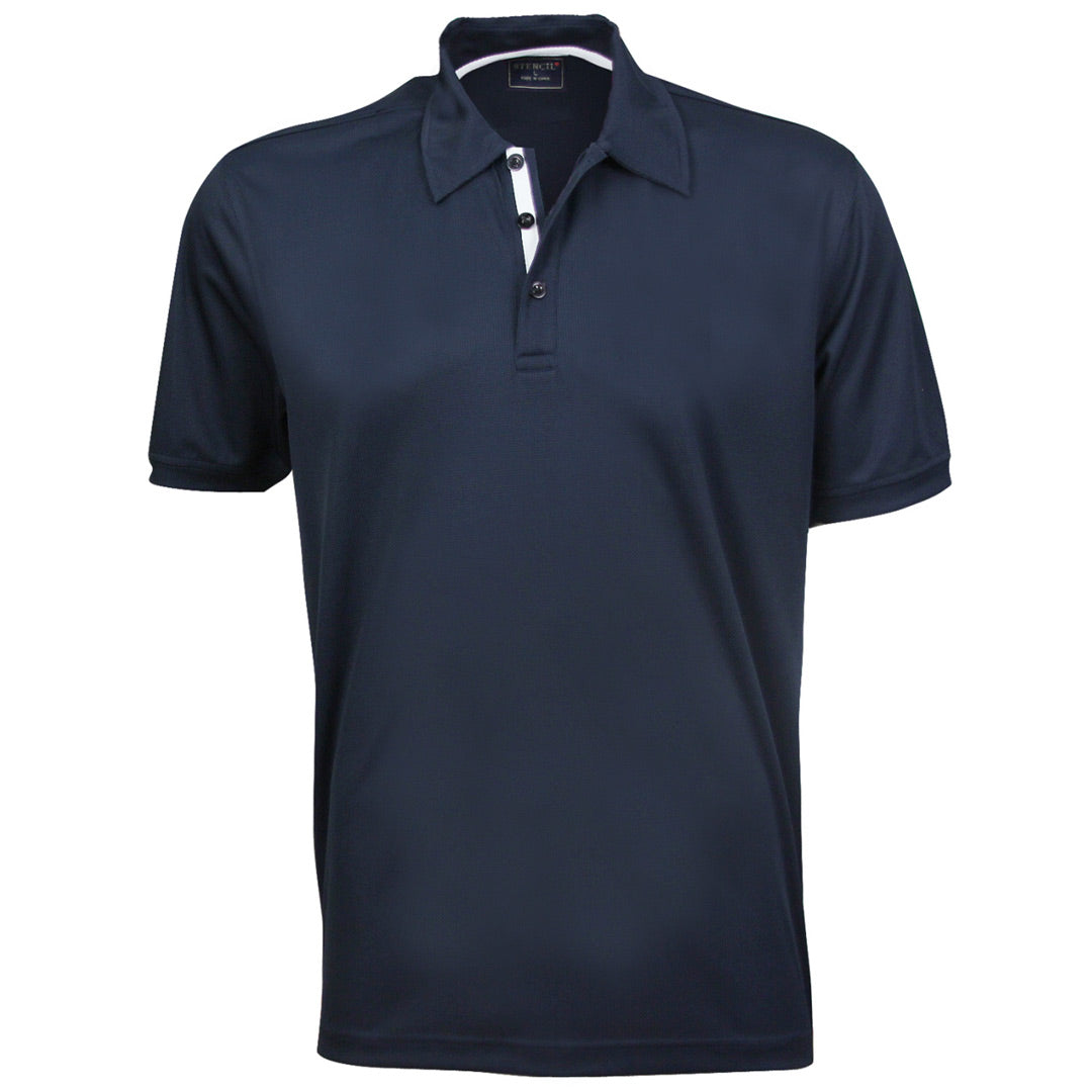 House of Uniforms The Superdry Polo | Mens | Short Sleeve Stencil Navy/Silver