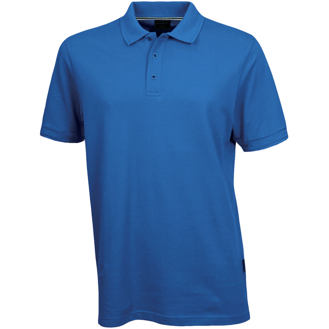 House of Uniforms The Oceanic Polo | Mens | Short Sleeve Stencil Harbour Blue