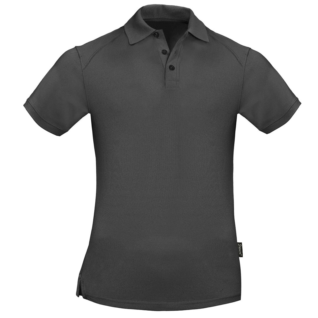 House of Uniforms The Sorona Polo | Mens | Short Sleeve Stencil Charcoal