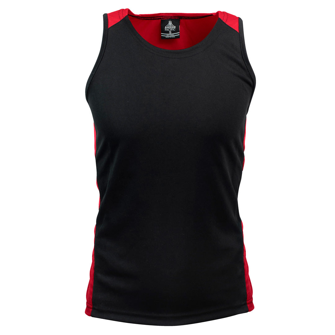 House of Uniforms The Premier Singlet | Mens Aussie Pacific Black/Red