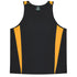 House of Uniforms The Eureka Singlet | Mens Aussie Pacific Black/Gold