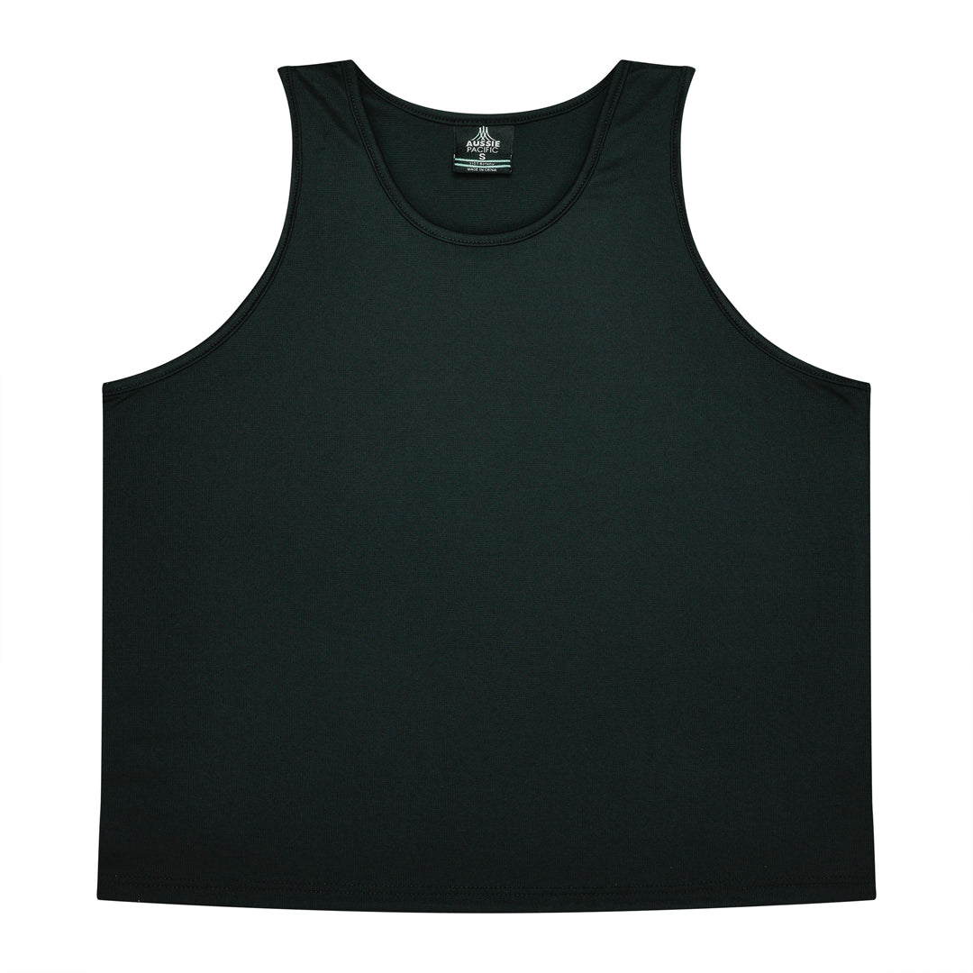 House of Uniforms The Botany Singlet | Mens Aussie Pacific Black