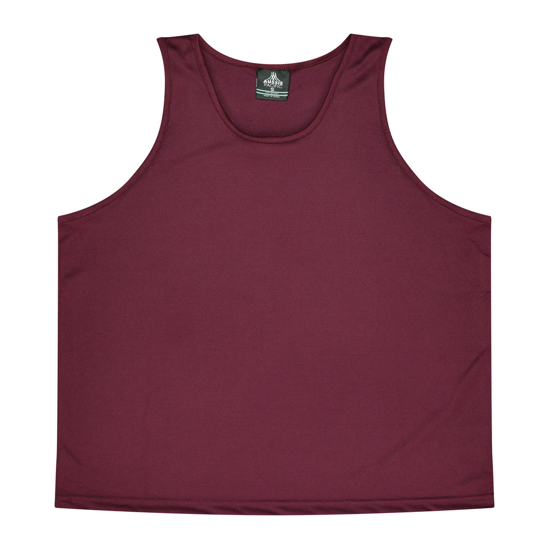 House of Uniforms The Botany Singlet | Mens Aussie Pacific Maroon